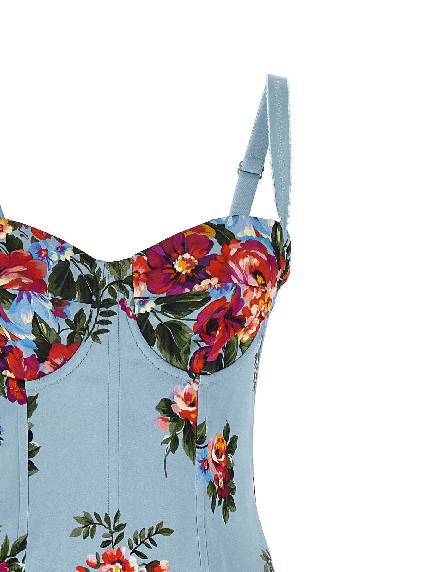Dolce & Gabbana Blaues Viskose-Midi-Kleid