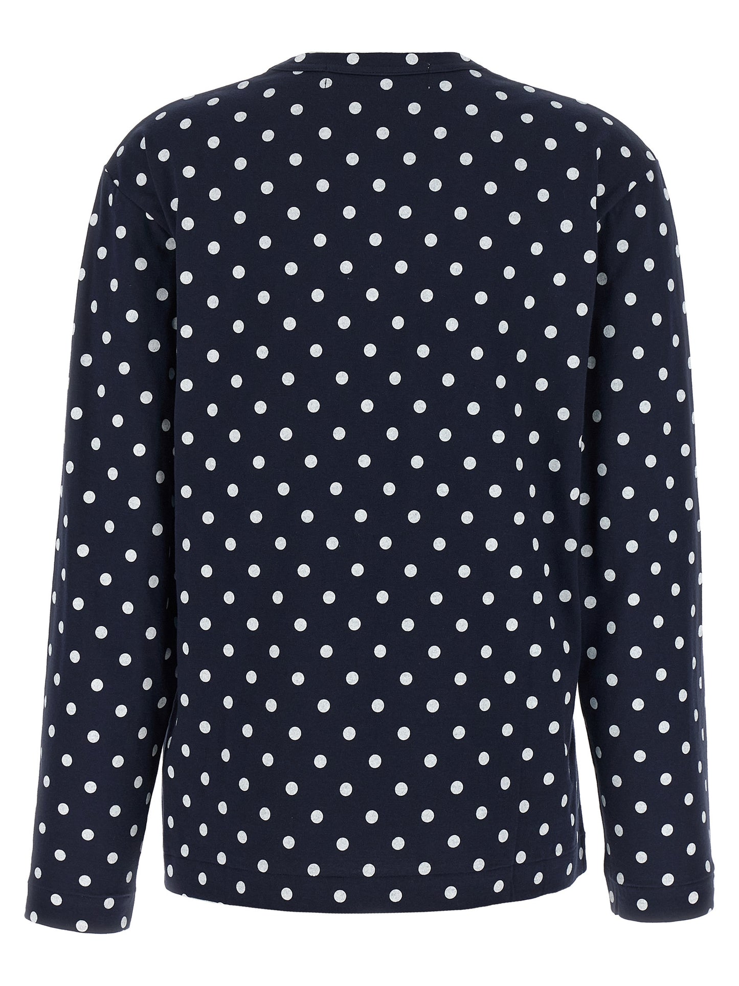 Comme Des Garçons Play Blaues Baumwoll-Langarmshirt