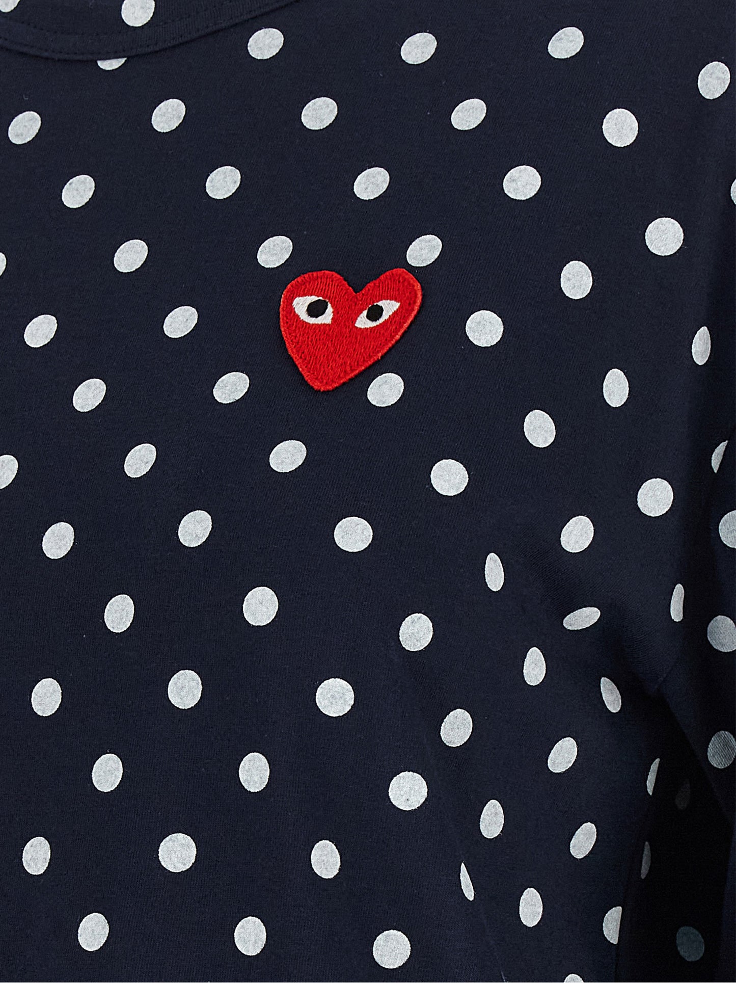 Comme Des Garçons Play Blaues Baumwoll-Langarmshirt