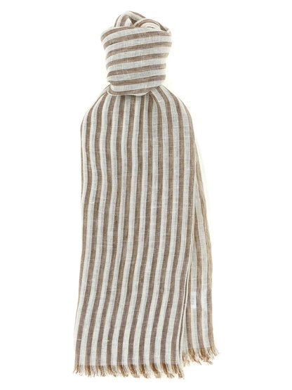 Brunello Cucinelli Brauner Leinen-Schal