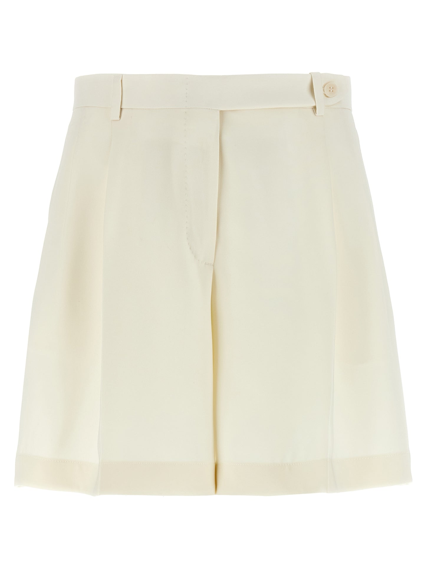 Brioni Weiße Seiden-Bermudashorts