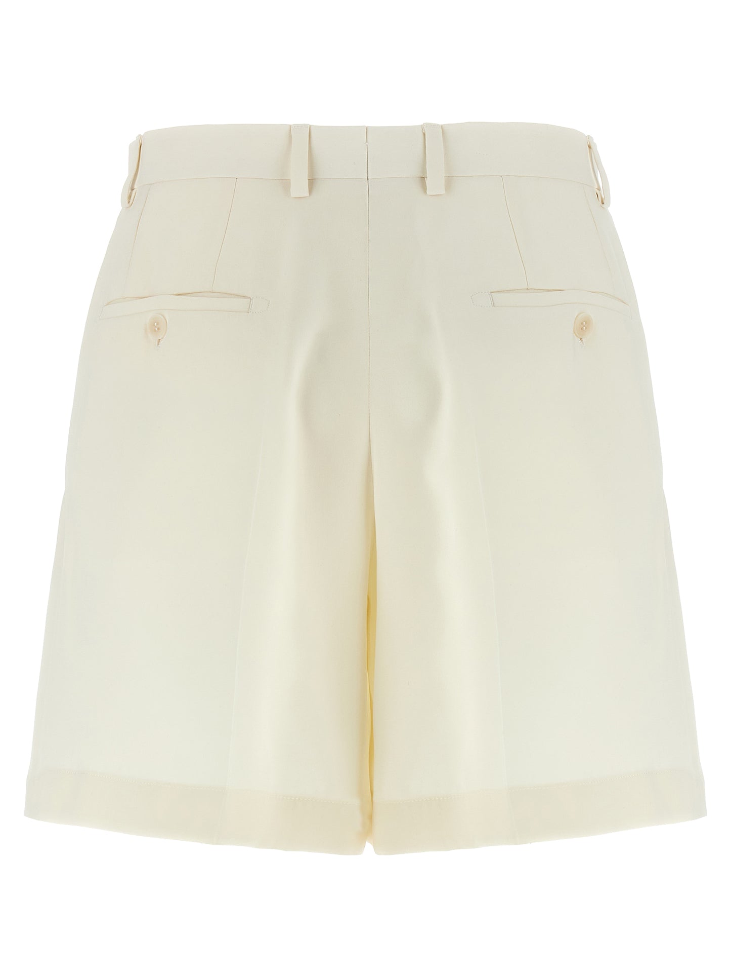 Brioni Weiße Seiden-Bermudashorts