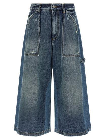 Dolce & Gabbana Blaue Baumwoll-Bermudashorts
