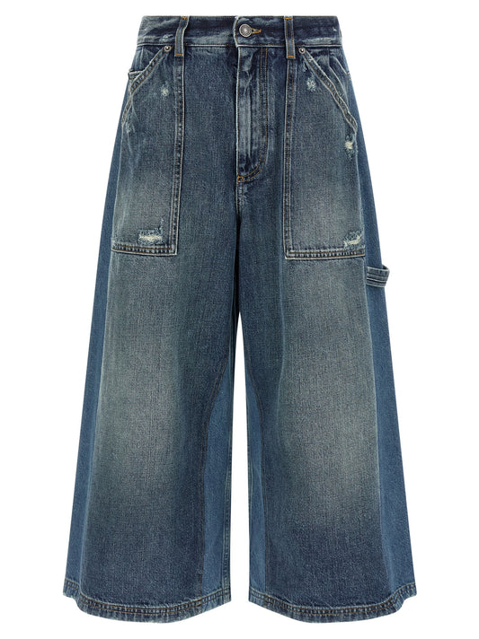 Dolce & Gabbana Blaue Baumwoll-Bermudashorts