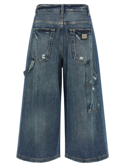 Dolce & Gabbana Blaue Baumwoll-Bermudashorts