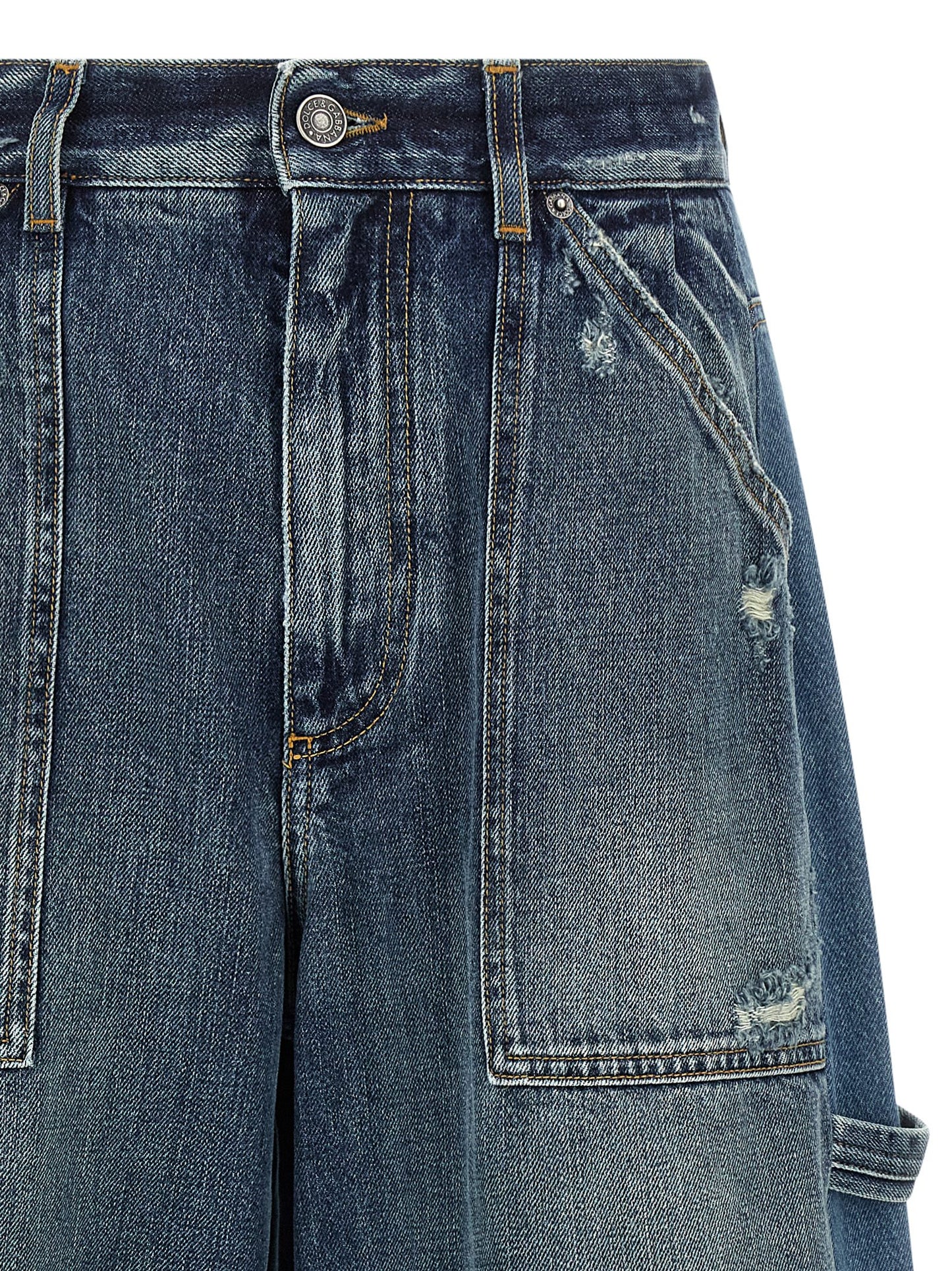 Dolce & Gabbana Blaue Baumwoll-Bermudashorts