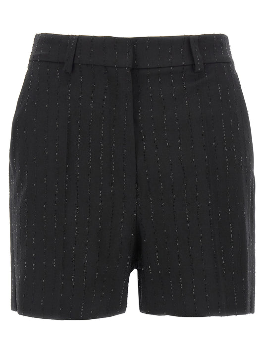 Max Mara Schwarze Bermuda-Shorts aus reiner Schurwolle
