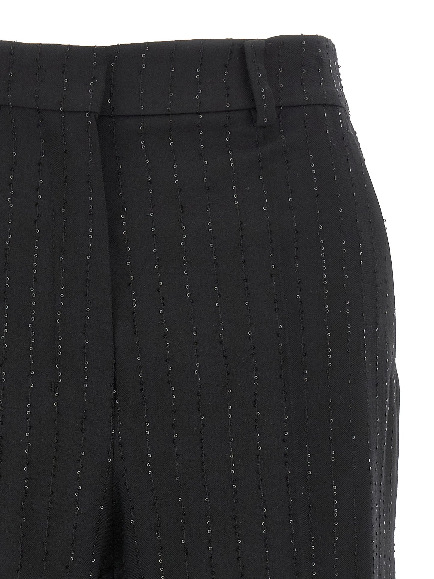 Max Mara Schwarze Bermuda-Shorts aus reiner Schurwolle