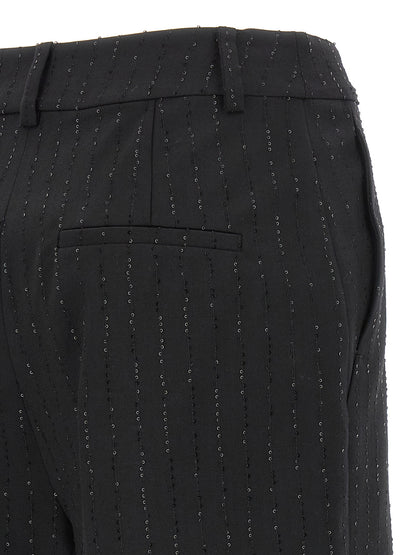 Max Mara Schwarze Bermuda-Shorts aus reiner Schurwolle