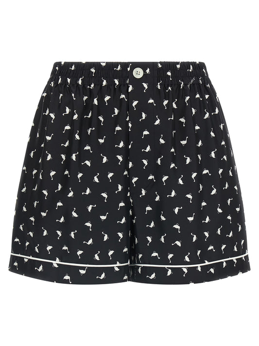 Moschino Zweifarbige Seiden-Bermudashorts