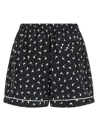 Moschino Zweifarbige Seiden-Bermudashorts