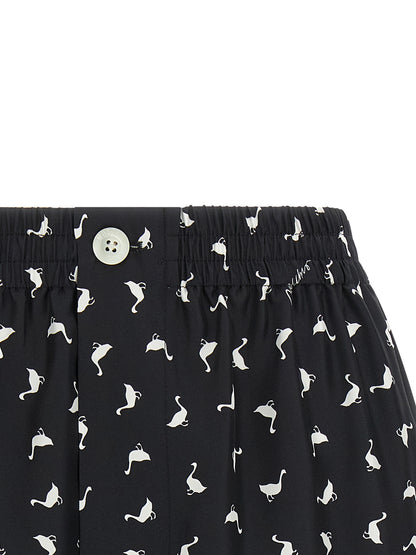 Moschino Zweifarbige Seiden-Bermudashorts