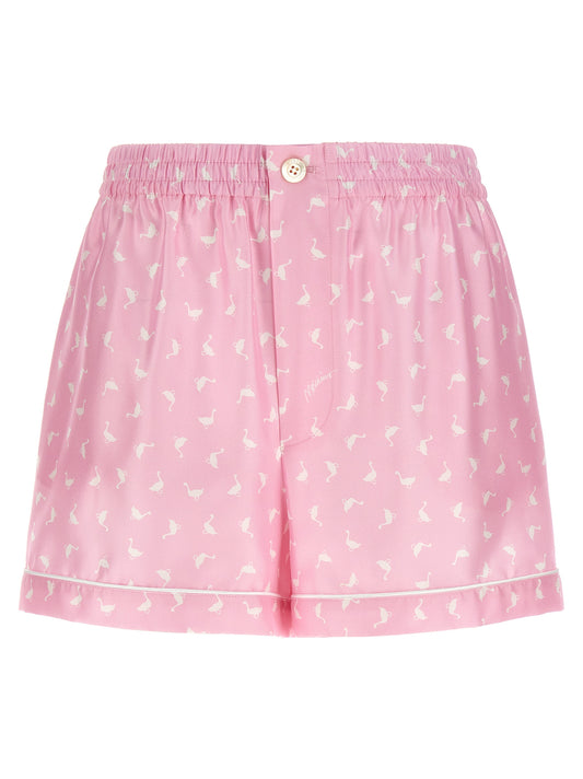 Moschino Mehrfarbige Cargo-Shorts aus Seide