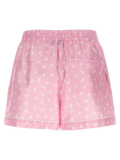 Moschino Mehrfarbige Cargo-Shorts aus Seide