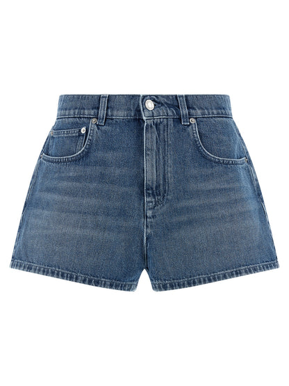 Moschino Blaue Baumwoll-Bermudashorts