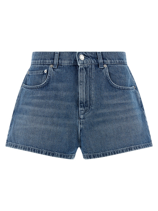 Moschino Blaue Baumwoll-Bermudashorts