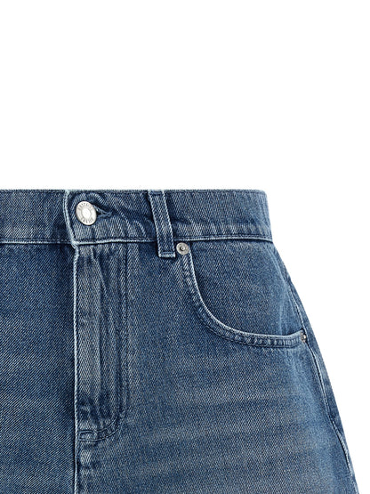 Moschino Blaue Baumwoll-Bermudashorts