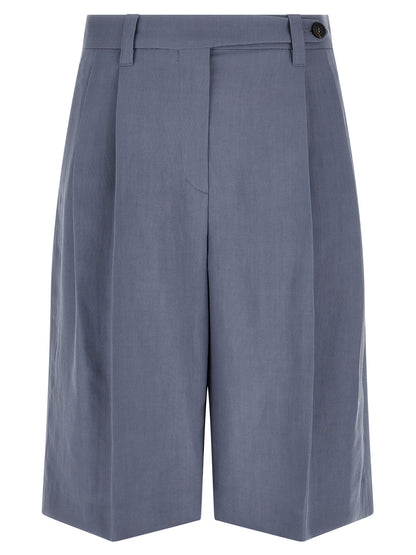 Brunello Cucinelli Blaue Bermuda-Shorts aus Viskose