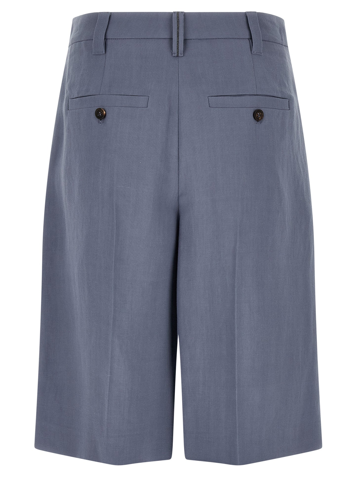 Brunello Cucinelli Blaue Bermuda-Shorts aus Viskose