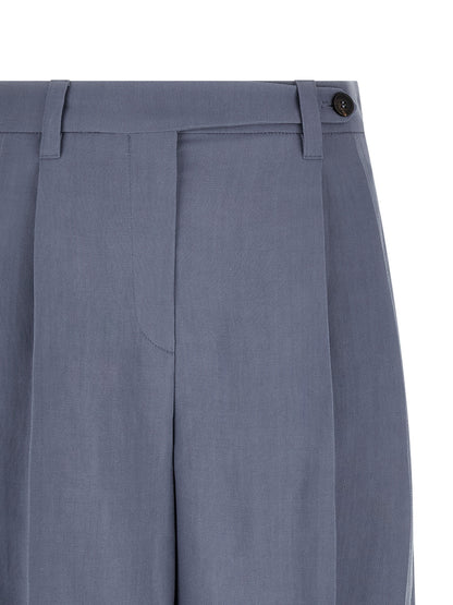 Brunello Cucinelli Blaue Bermuda-Shorts aus Viskose