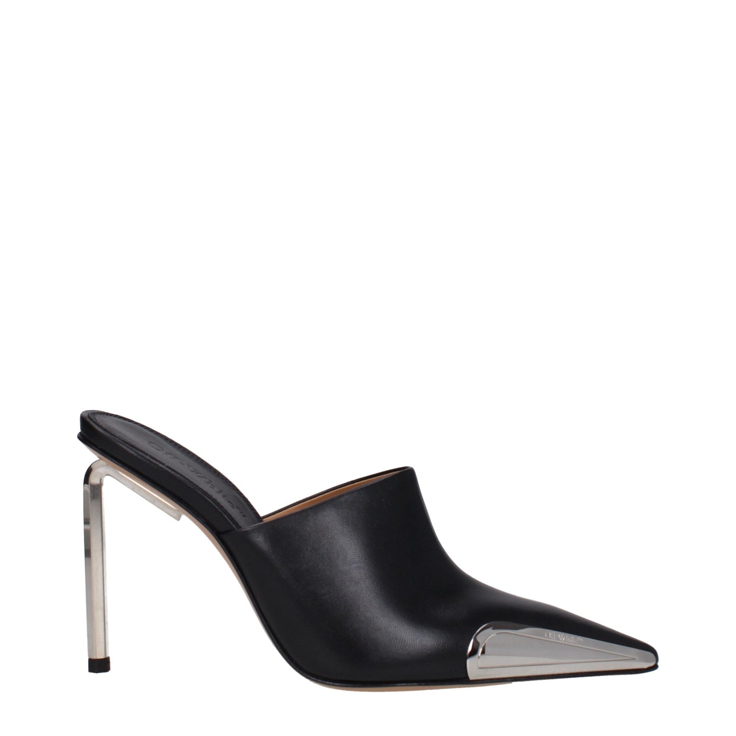 Off-White Schwarze Leder Pumps mit hohem Absatz