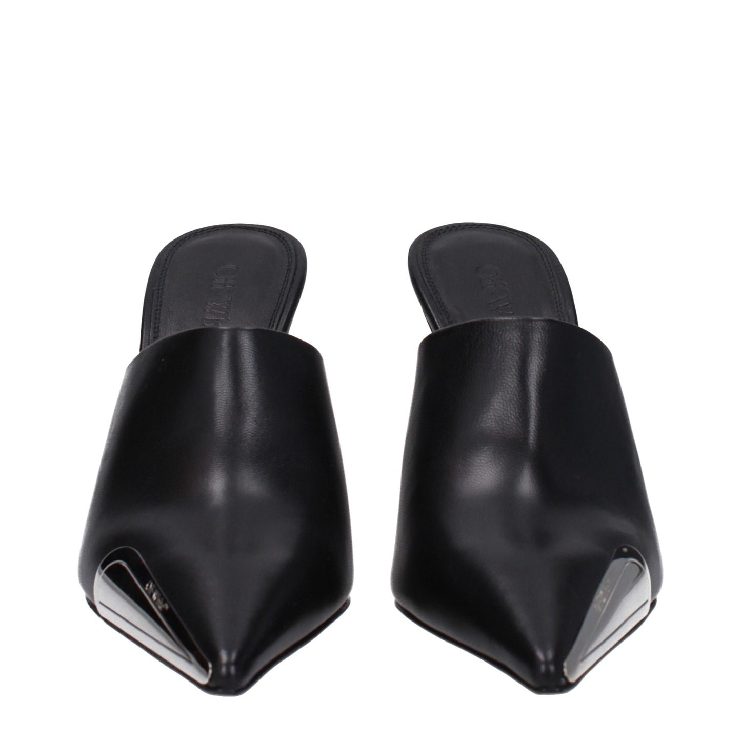 Off-White Schwarze Leder Pumps mit hohem Absatz