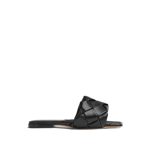 Bottega Veneta Schwarze Lammleder-Sandalen