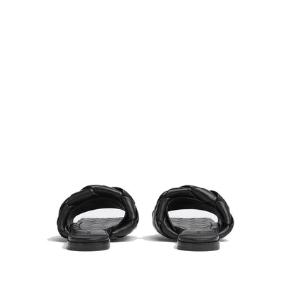 Bottega Veneta Schwarze Lammleder-Sandalen
