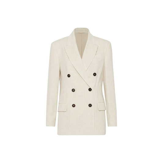 Brunello Cucinelli Weißer Baumwollblazer
