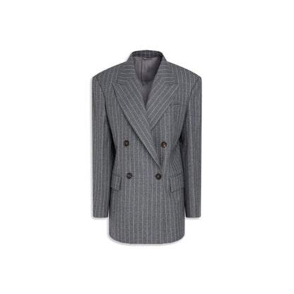 Brunello Cucinelli Grauer Blazer aus reiner Schurwolle