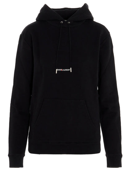 Saint Laurent Schwarzer Baumwoll-Sweatshirt