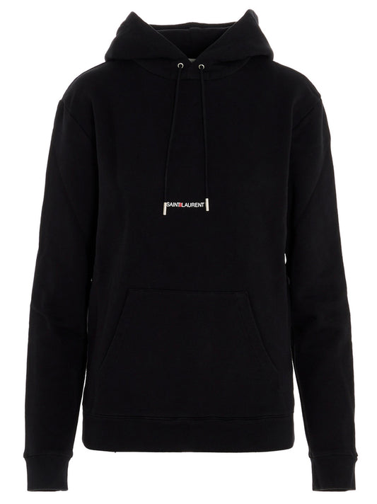 Saint Laurent Schwarzer Baumwoll-Sweatshirt