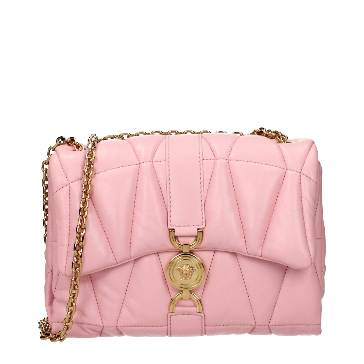 Versace Schultertasche aus pinkfarbenem Leder