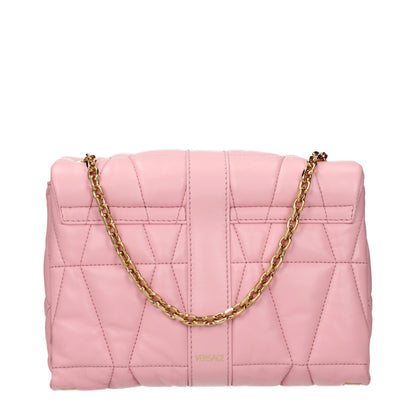Versace Schultertasche aus pinkfarbenem Leder