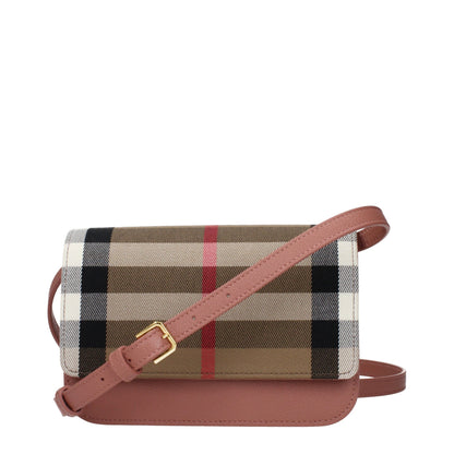 Burberry Beigefarbene Stoff-Clutch