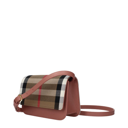 Burberry Beigefarbene Stoff-Clutch