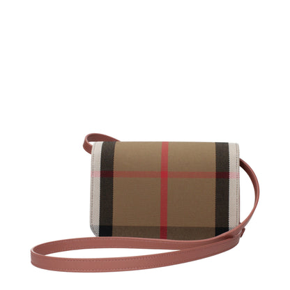 Burberry Beigefarbene Stoff-Clutch