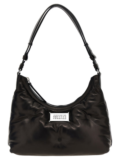 Maison Margiela Schwarze Lammleder-Schultertasche
