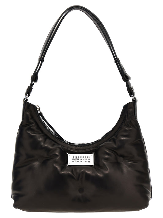 Maison Margiela Schwarze Lammleder-Schultertasche