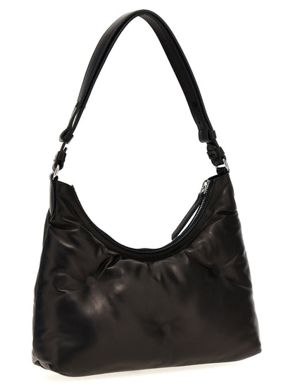 Maison Margiela Schwarze Lammleder-Schultertasche