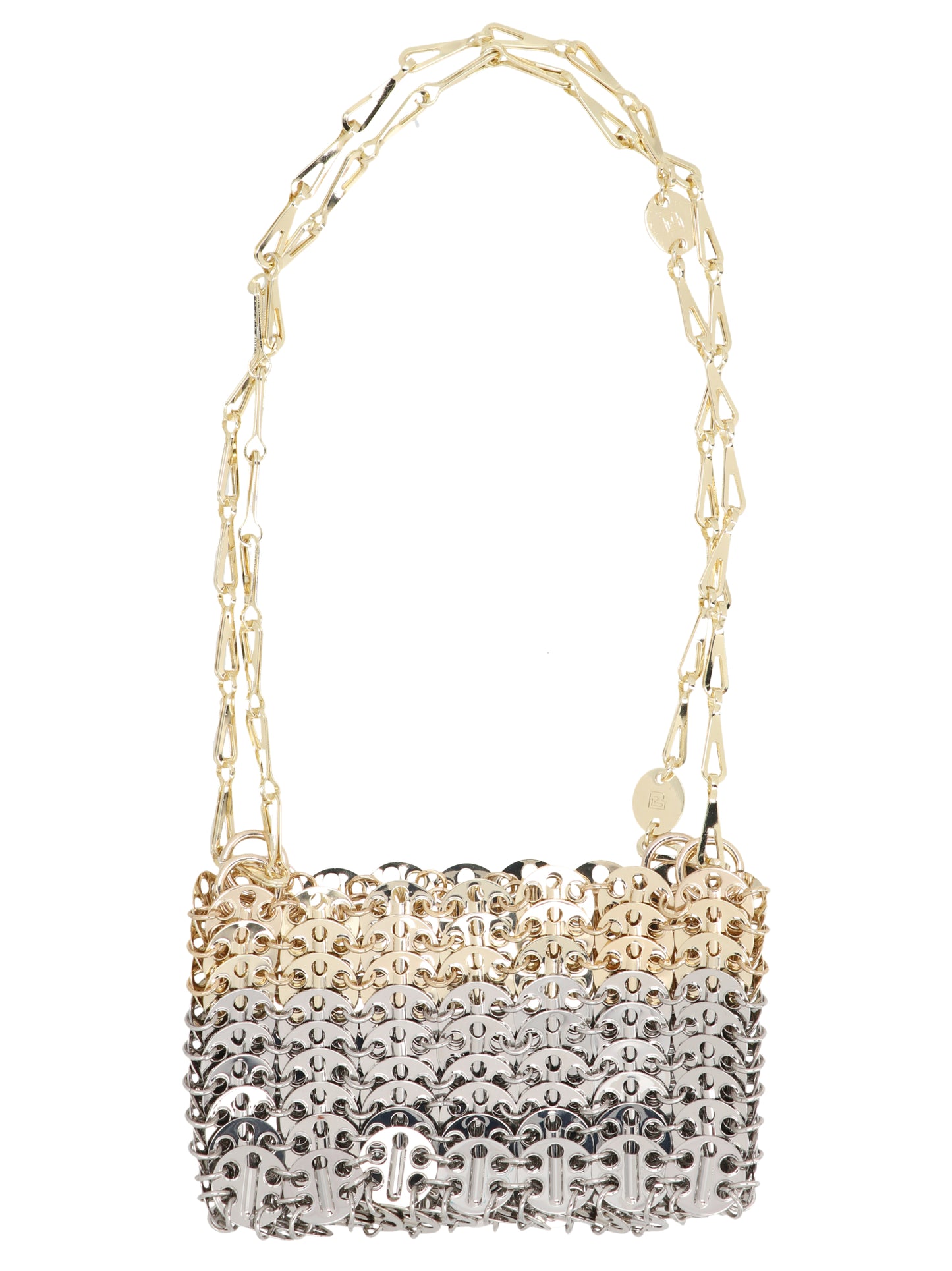 Paco Rabanne Schultertasche aus mehrfarbigem Messing