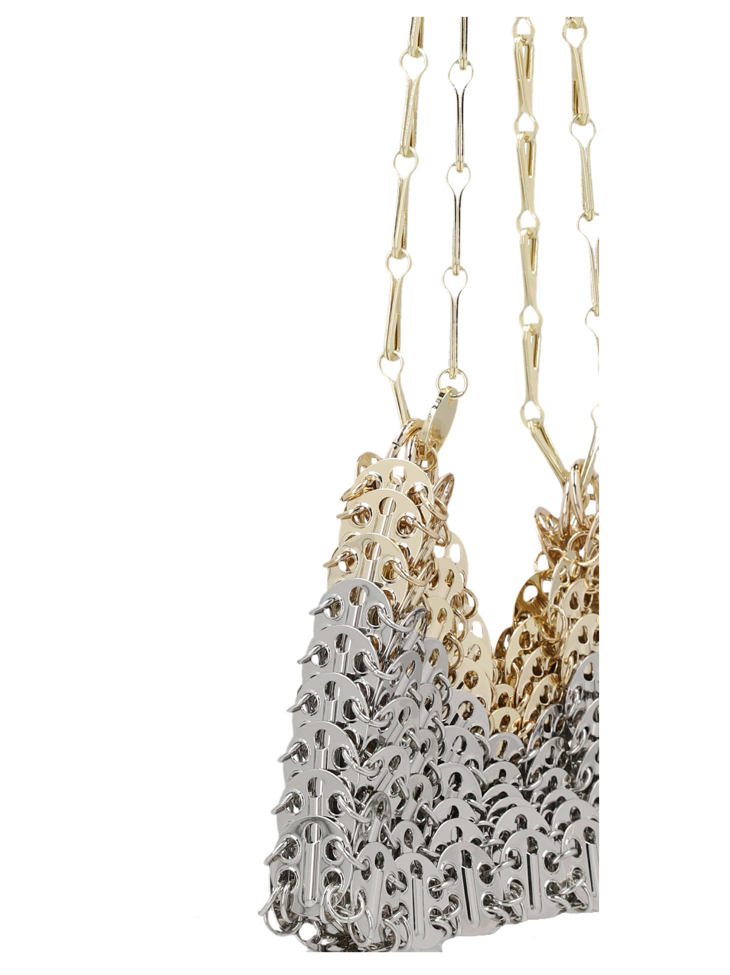 Paco Rabanne Schultertasche aus mehrfarbigem Messing