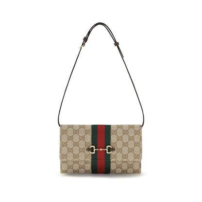 Gucci Braune Stoffgeldbörse