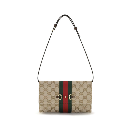 Gucci Braune Stoffgeldbörse