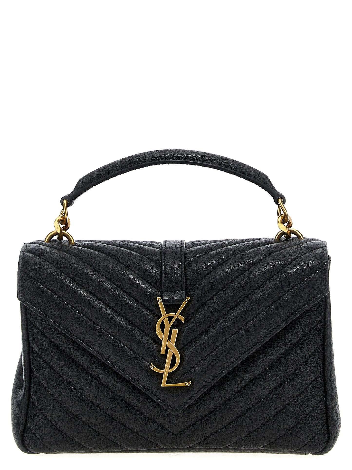 Saint Laurent Schwarze Kalbsleder-Umhängetasche
