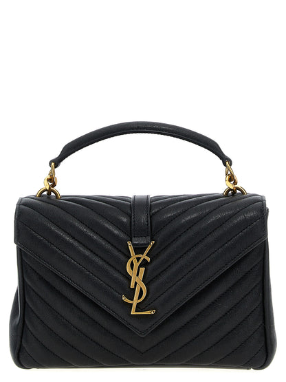 Saint Laurent Schwarze Kalbsleder-Umhängetasche