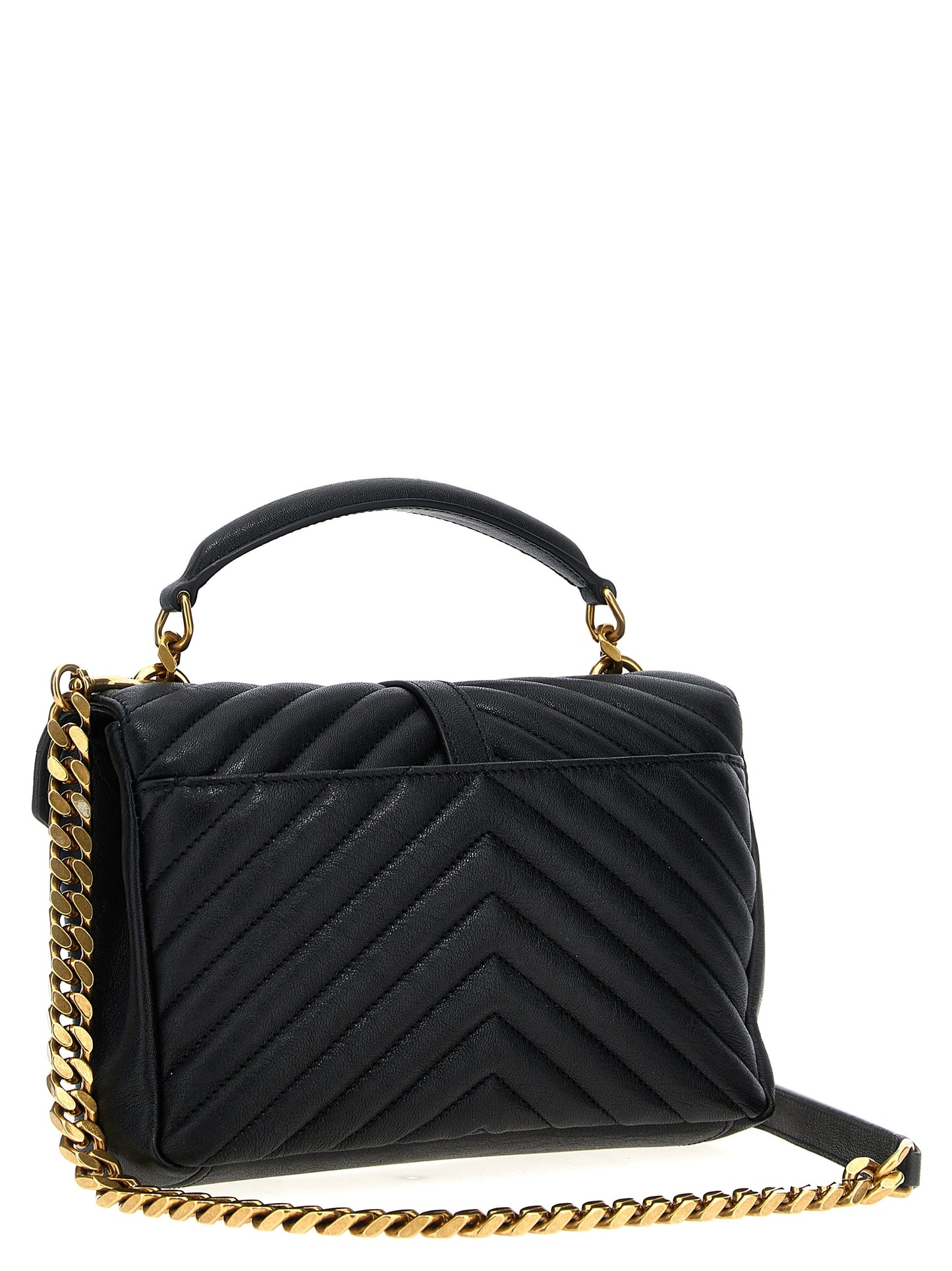 Saint Laurent Schwarze Kalbsleder-Umhängetasche