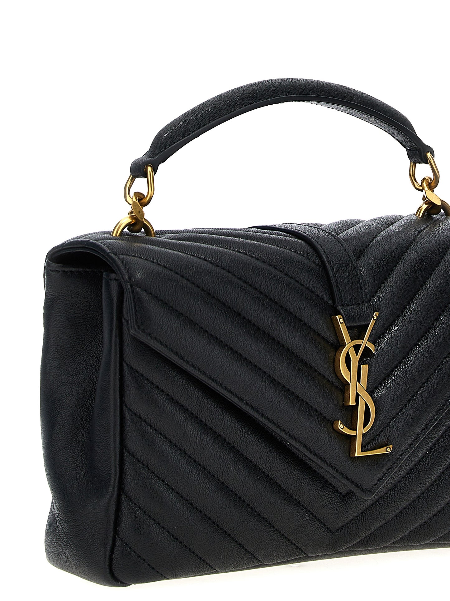 Saint Laurent Schwarze Kalbsleder-Umhängetasche