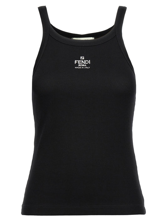 Fendi Schwarzes Baumwoll-T-Shirt