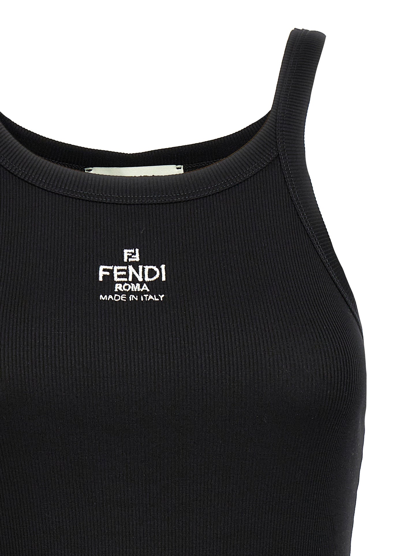 Fendi Schwarzes Baumwoll-T-Shirt